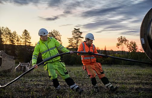 Avesta MV cable laying, sunrise