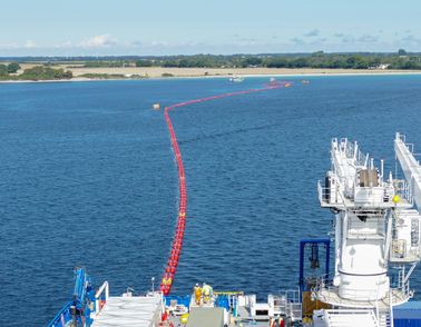 High voltage cable offshore installation for the Kriegers Flak windfarm