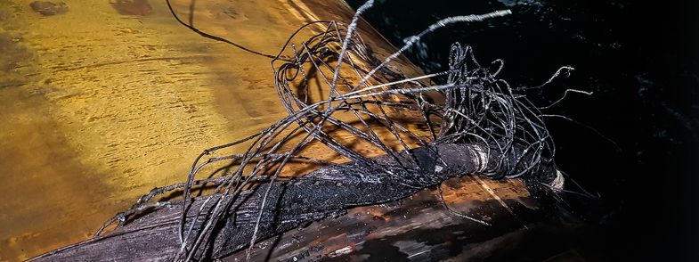 Damaged submarine cable at Skagerrak