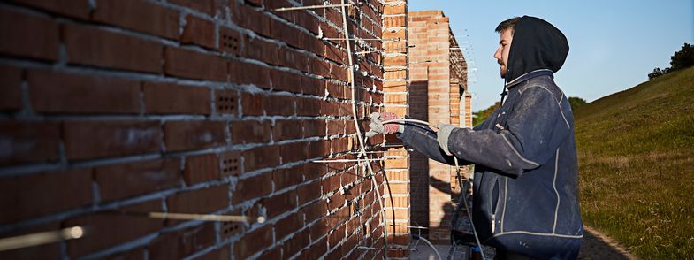 LV cable installation, outside house